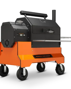 Yoder Ys640 Comp Cart (orange) With Wire Shelves