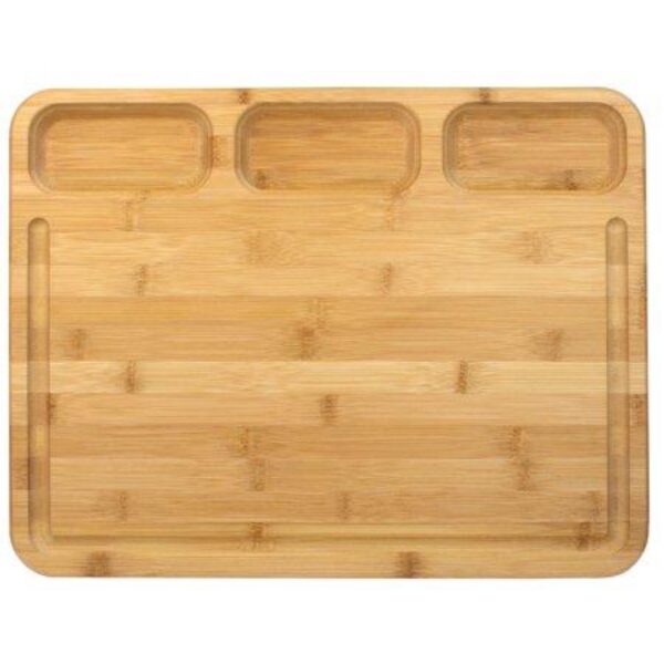 Totally Bamboo Three Well Cutting/prep Board