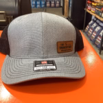 The Smokestack Gray Leather Patch Hat