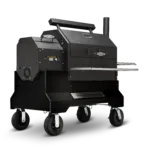 Yoder Ys640 Comp (black) + 10 Inch Wheels + Stainless Steel Shelves + 2nd Level Slide Out Cooking Shelf