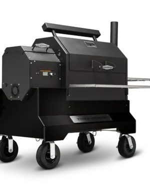 Yoder Ys640 Comp (black) + 10 Inch Wheels + Stainless Steel Shelves + 2nd Level Slide Out Cooking Shelf