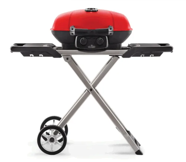 Napoleon Red Travelq 285 & Scissor Cart W/griddle,