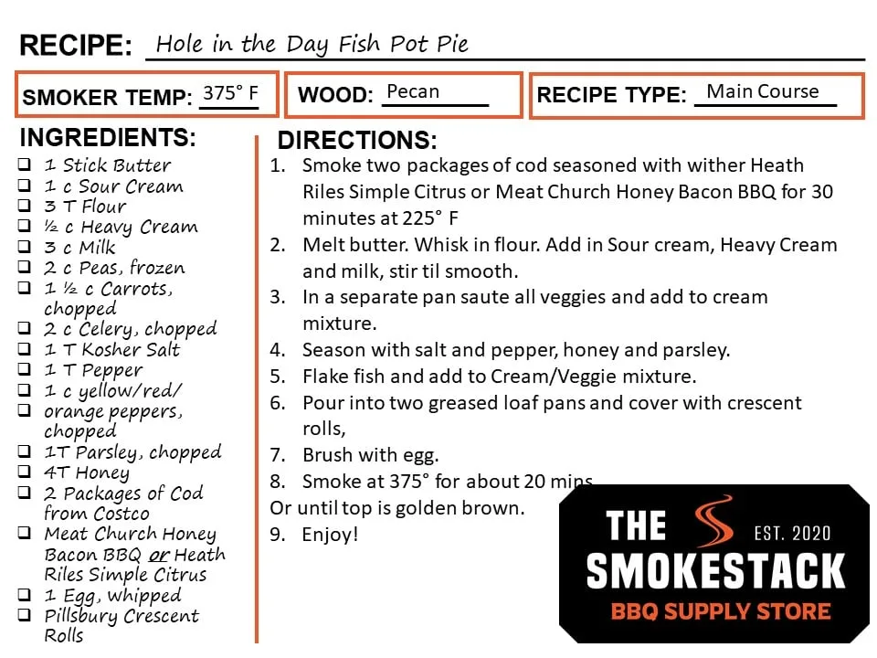 Hole In The Day Fish Pot Pie