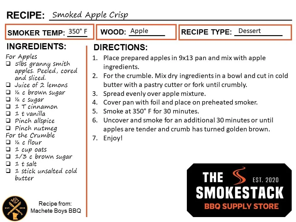 Smoked Apple Crisp