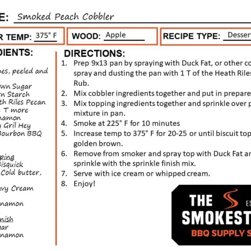 Smoked Peach Cobbler