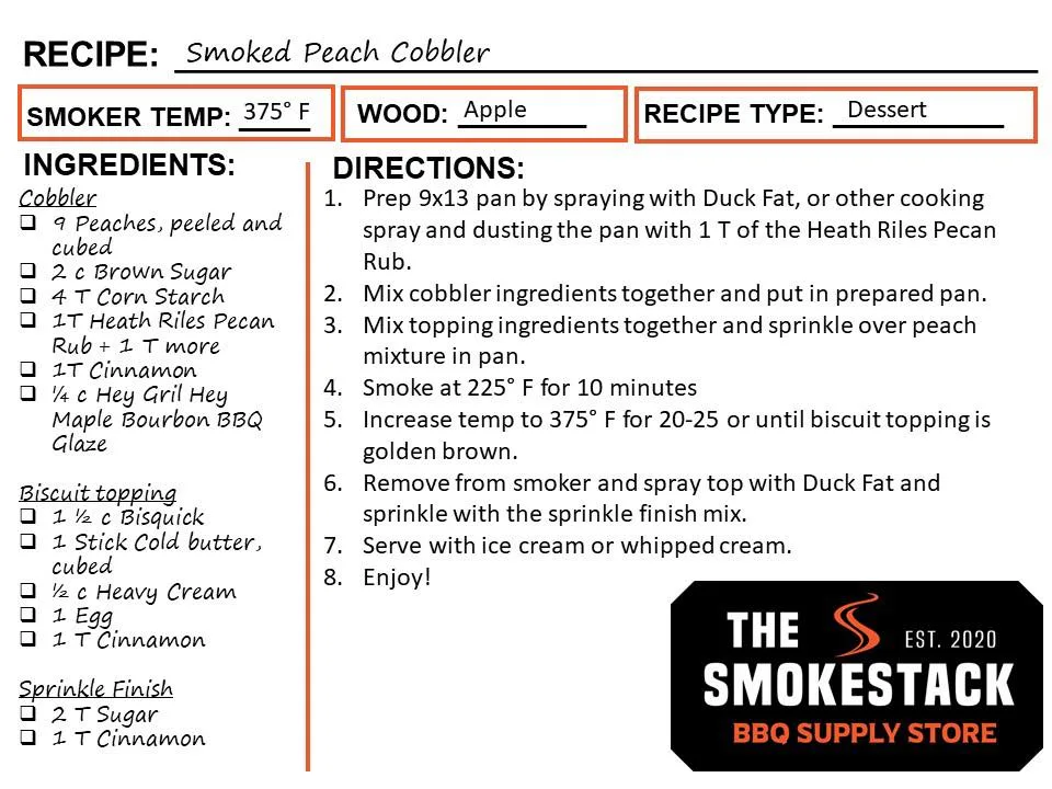 Smoked Peach Cobbler